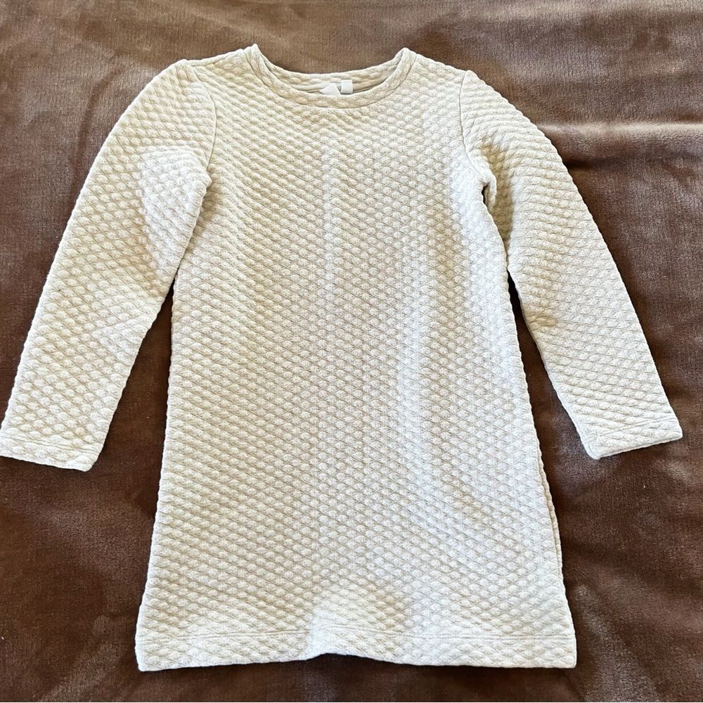 GAP Kids Cream Quilted Sweaterdress Size M